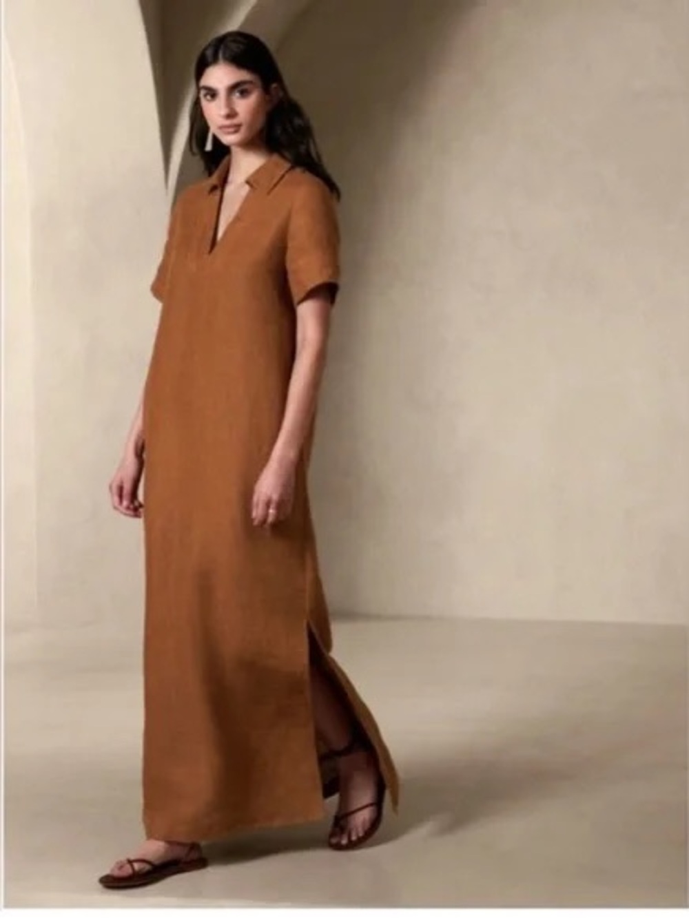 Banana Republic Cruz linen shirt dress - Picture 1 of 8